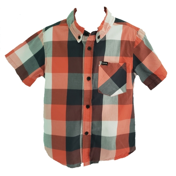 Hurley boys button plaid shirt - Picture 1 of 6